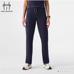 NWT Figs High Waisted Livingston Basic Scrub Pants Navy Tall